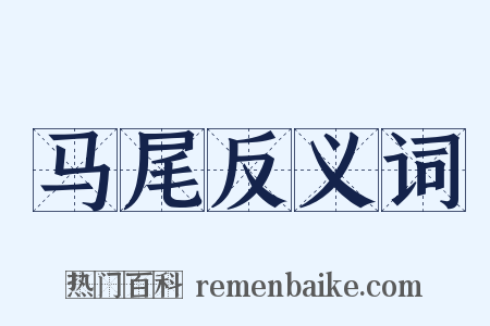 马尾反义词是什么意思的图片